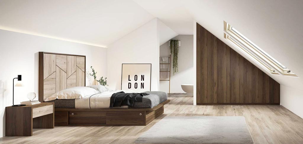 Dormitorio diseñado por Muebles Huertas en Lourenzá para relajarse y disfrutar