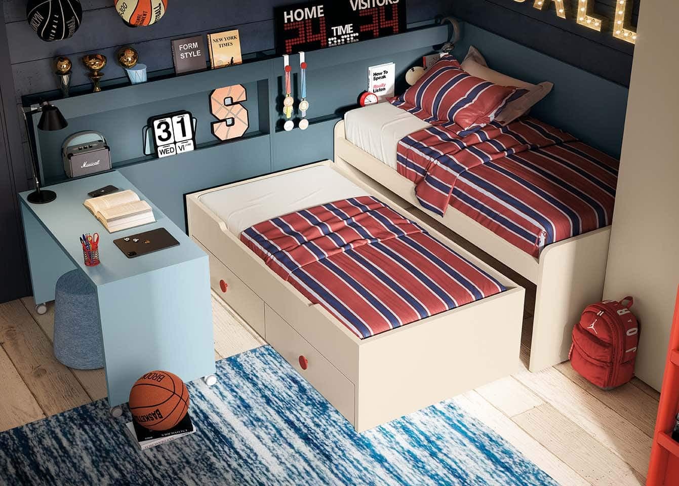 Dormitorios juveniles en Muebles Huertas