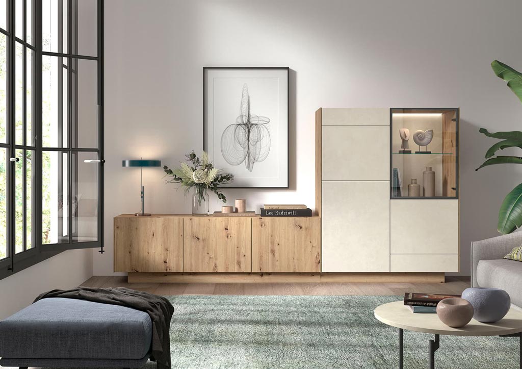 Interior de la tienda de muebles Huertas en Lourenzá con exposición de salones y dormitorios